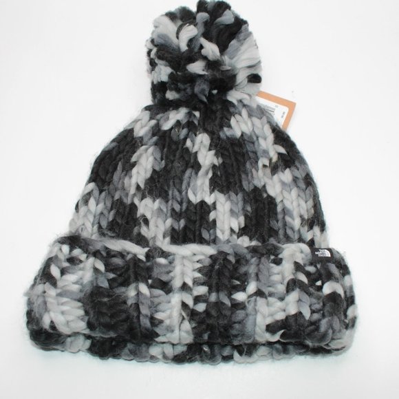 The North Face Accessories - The North Face Nanny Pom Beanie Womens One Size Meld Grey/TNF Black